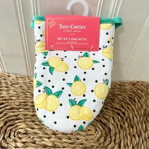 Juicy Couture Oven Mitts Set of 2 Mini Mitts